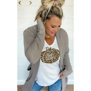 Boutique Blakely Lola Cardigan smokey Taupe Waffle Cardigan One Size (OS)
